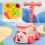 Toddler Play Kitchen Set with Veggie Cart ABS Plastic 2