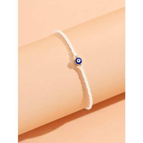 Evil Eye Beaded Bracelet Adjustable Stackable for Women and 1
