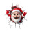 3D Santa Claus Wall Sticker Red Removable Holiday Decor 2