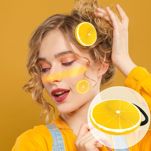 Lemon Grapefruit Hair Clips Fruit Theme 2 inches 1