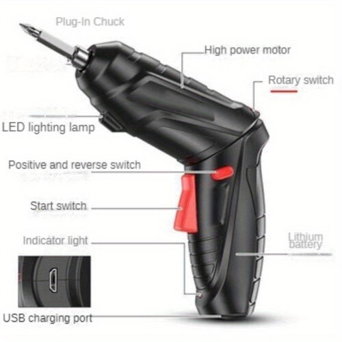 Cordless Electric Screwdriver Set 47 Pcs 2