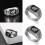 Men's Alloy Square Wolf Head Ring Gold Silver Size 11 6