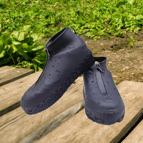 Shoe Covers Rubber Reusable Overshoes Thickened Portable 1 2