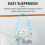 Mesh Beach Toy Bag with Zipper Light Blue 1 Pack 2