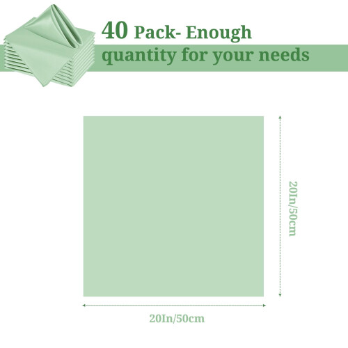 Gold Satin Napkins 40 pcs 17 inch Square 1