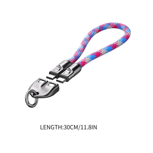 USB-C til USB-C ladekabel 240W hurtiglading 30 cm nylon 2