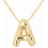 Bubble Letter Necklace 18K Gold-Plated Initial Pendant 1