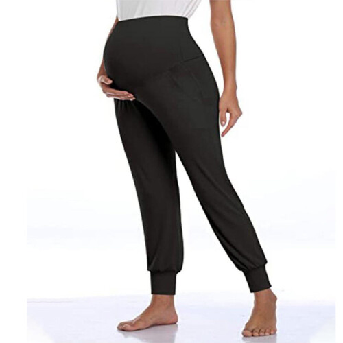 Awdenio maternity yoga pants over belly long 1