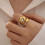 CZ Ring for Women Gold Plated Adjustable Stackable Band 2