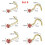 Stainless Steel Nose Studs L-Shape 6 Pcs 8