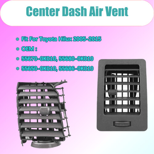 Black Dash AC Outlet Vent Panel for Toyota Hilux 1
