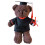 Graduation Stuffed Bear Black Gold 11.8 inch 2