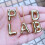Bubble Letter Necklace 18K Gold Plated Initial Pendant 8