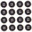 Sewing Buttons Black Gold Round Resin 50 Pcs 4