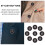 Sewing Buttons Black Gold Round Resin 50 Pcs 7