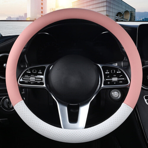 Microfiber Leather Steering Wheel Cover Universal Anti-Slip 1