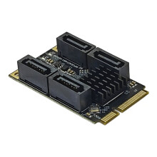 PCI-E zu 4-Port 3.0 Erweiterungskarte Marvell 88SE9215 Controller PCIe zu SATA3.0 6Gbps SSD Adapter