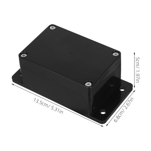 Black Plastic Weatherproof Junction Box for Outdoor Use 1
