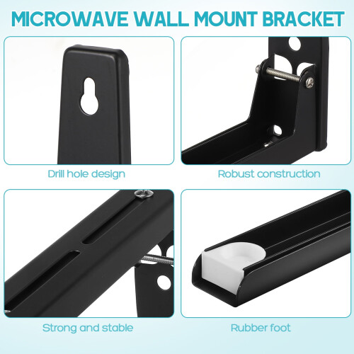 Stainless Steel Microwave Wall Mount Bracket 1 Pair 2