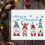 Plastic Reusable Stencil Rectangle Snowman Pattern 297x210mm 7