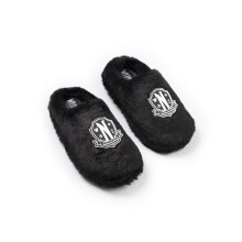 (3 UK Child) Wednesday Mule Slippers (Girls Black)