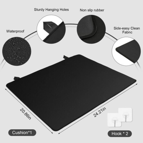 Hob Protector - 61.5 x 53 cm - Glass - For induction hobs - Non-slip coating 1