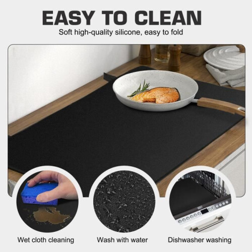 Hob Protector - 61.5 x 53 cm - Glass - For induction hobs - Non-slip coating 2