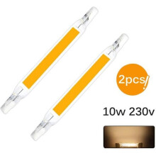 2er-Pack R7S 10W 118mm COB-LED-Lampen 110V/230V als Ersatz für Halogenlampen – Warmweiß