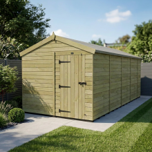 8 x 18 Apex Shed Tanalised (Single Door, No Windows)