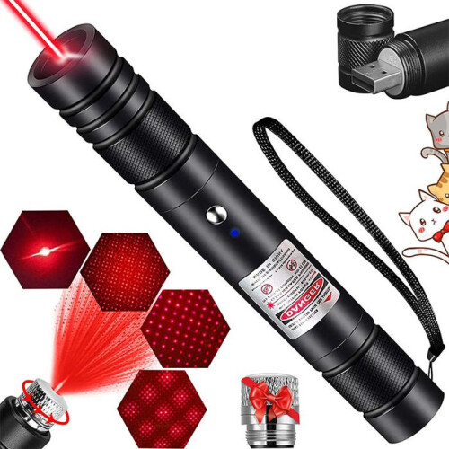 Laserpointer - ROOD - 1mW - Groot bereik 10 km - USB-opladen - Nieuw model