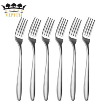Tischgabeln – VIPITH – 12er-Set – Edelstahl – Silber – Spülmaschinenfest