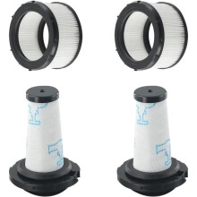 2 Vorfilter + 2 Motorfilter für Rowenta X-Force Flex 9.60 - AQSACOKIYA - Ersatz für ZR009010, ZR009012