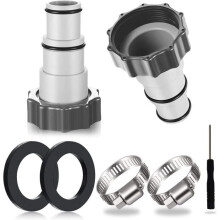 2 adaptadores para manguera de piscina, adaptador para piscinas Intex, compatible con mangueras de piscina de Ø 32 y 38 mm.
