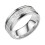 Gold Titanium Steel Christmas Ring 8mm Sandblasted Geometry 1