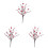 Artificial Heart and Berry Floral Picks 3 pcs 1
