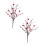 Artificial Heart Berry Stems Romantic Floral Picks 2 pcs 1