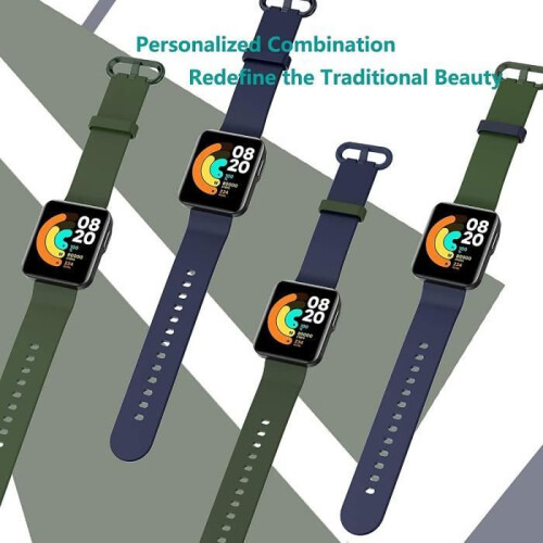 Ανταλλακτικό λουράκι - LECMACY - Mi Watch Lite - Πολύχρωμο - Σιλικόνη - Αδιάβροχο 1