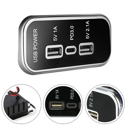 Dual USB PD Car Charger 12-24V 18W Type-C