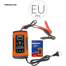 12V Smart Automatic Battery Charger for Cars and Motorcycles with LCD Screen and Repair Kit