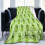 Pickle Blanket Green Flannel Throw 60x80 inch 1