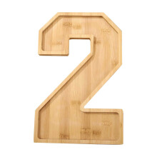 Wooden Number Serving Tray for Chocolate Fruit Cheese