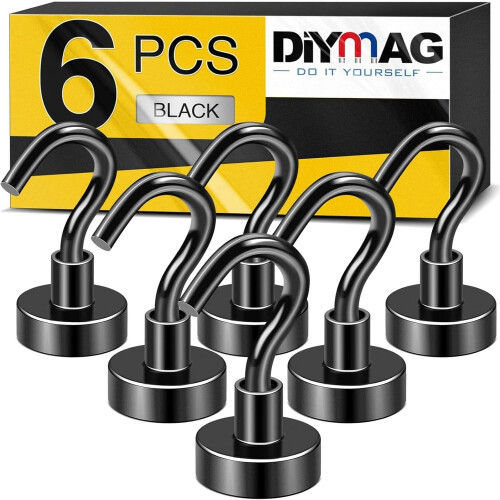 Magnetic Hooks Heavy Duty 30 lbs 20 Pack Silver