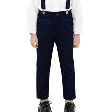 Boys' School Uniform Pants Wrinkle-Resistant No-Iron Blue