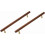 Walnut Wood Cabinet Handle with Copper Foot 2 pcs 320 mm 1