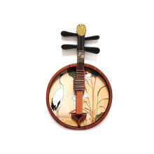 Chinese Wooden Fridge Magnet Pipa Design 1 Piece