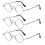 Presbyopia Glasses Black Circular Metal 3 Pairs 1