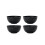 Black Grain Bowl Reusable Plastic Dinner Bowl 4 6 or 8 1