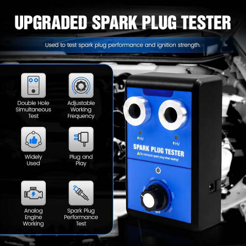Spark Plug Tester 12V Dual-Hole 0–6000RPM 1