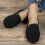 Women's Plus Size Slip-On Shoes Dark Gray Flat 1
