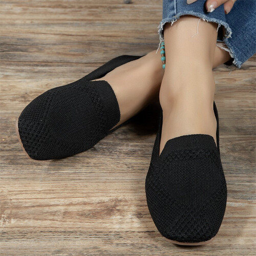 Women's Plus Size Slip-On Shoes Dark Gray Flat